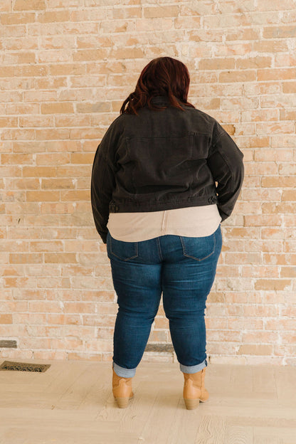 Edgy Oversized Boyfriend Denim Jacket