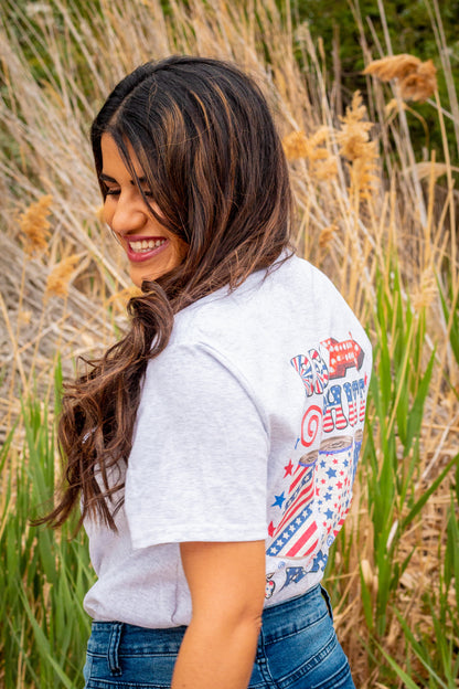 Red, White and Boozy Pocket Tee