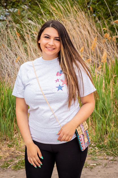 Red, White and Boozy Pocket Tee