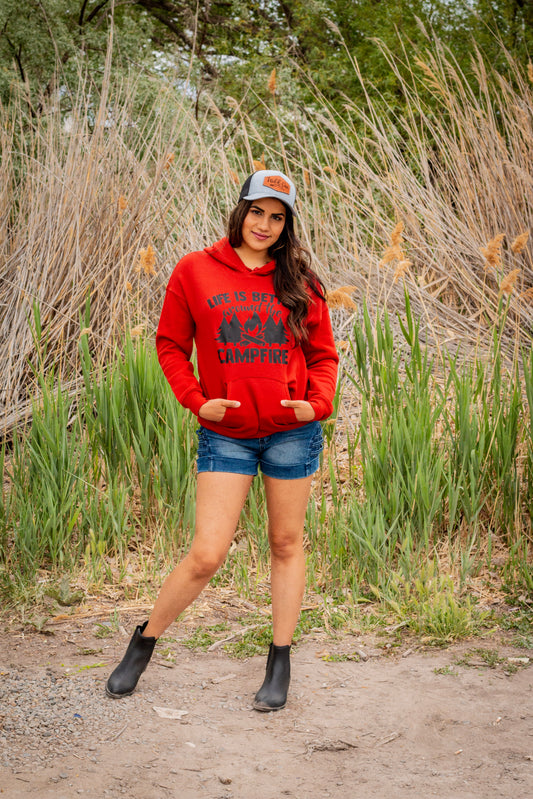 Campfire Hoodie - Red Rust