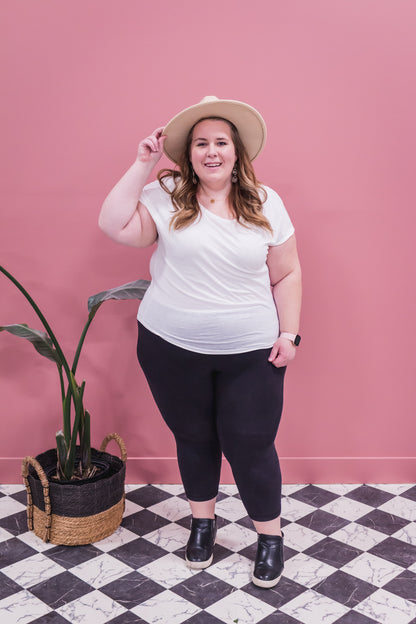 *Blank* | White Dolman Top
