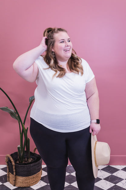 *Blank* | White Dolman Top