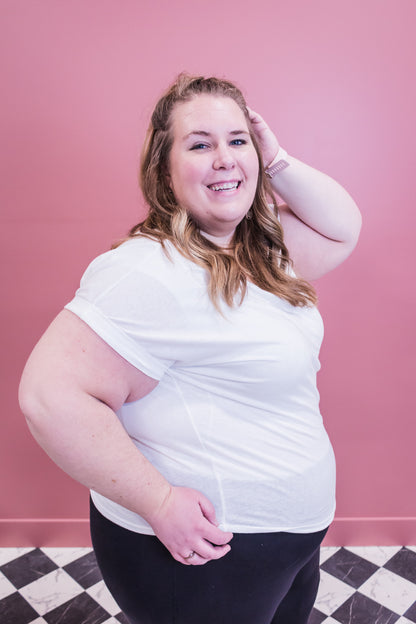 *Blank* | White Dolman Top