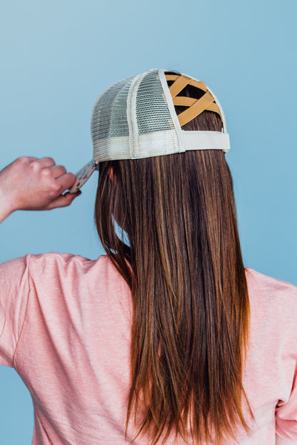 Criss Cross Ponytail Hat (10 color options!)