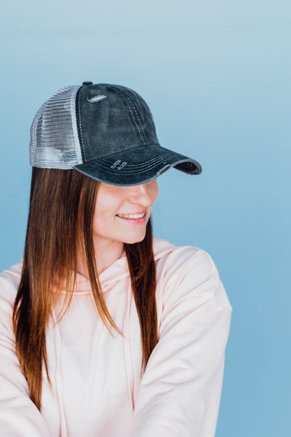 Criss Cross Ponytail Hat (10 color options!)