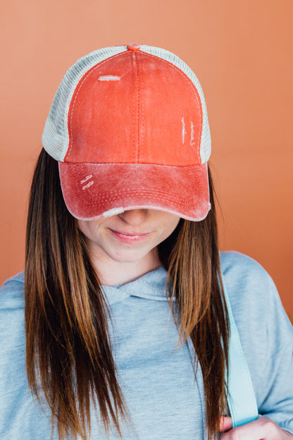 Criss Cross Ponytail Hat (10 color options!)