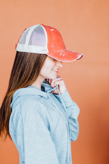 Criss Cross Ponytail Hat (10 color options!)