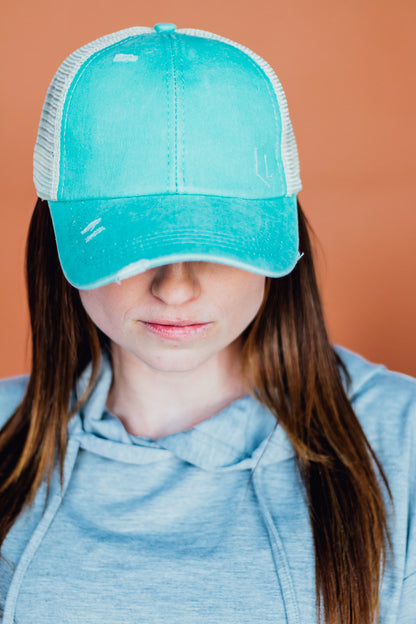 Criss Cross Ponytail Hat (10 color options!)