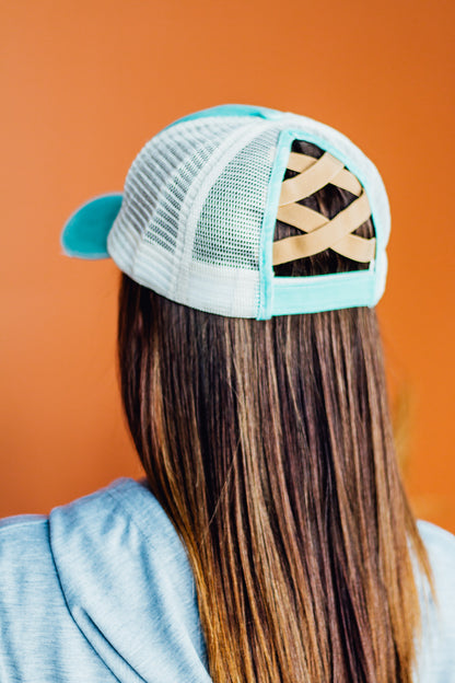 Criss Cross Ponytail Hat (10 color options!)