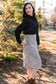 Snow Leopard Midi Skirt