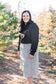 Snow Leopard Midi Skirt