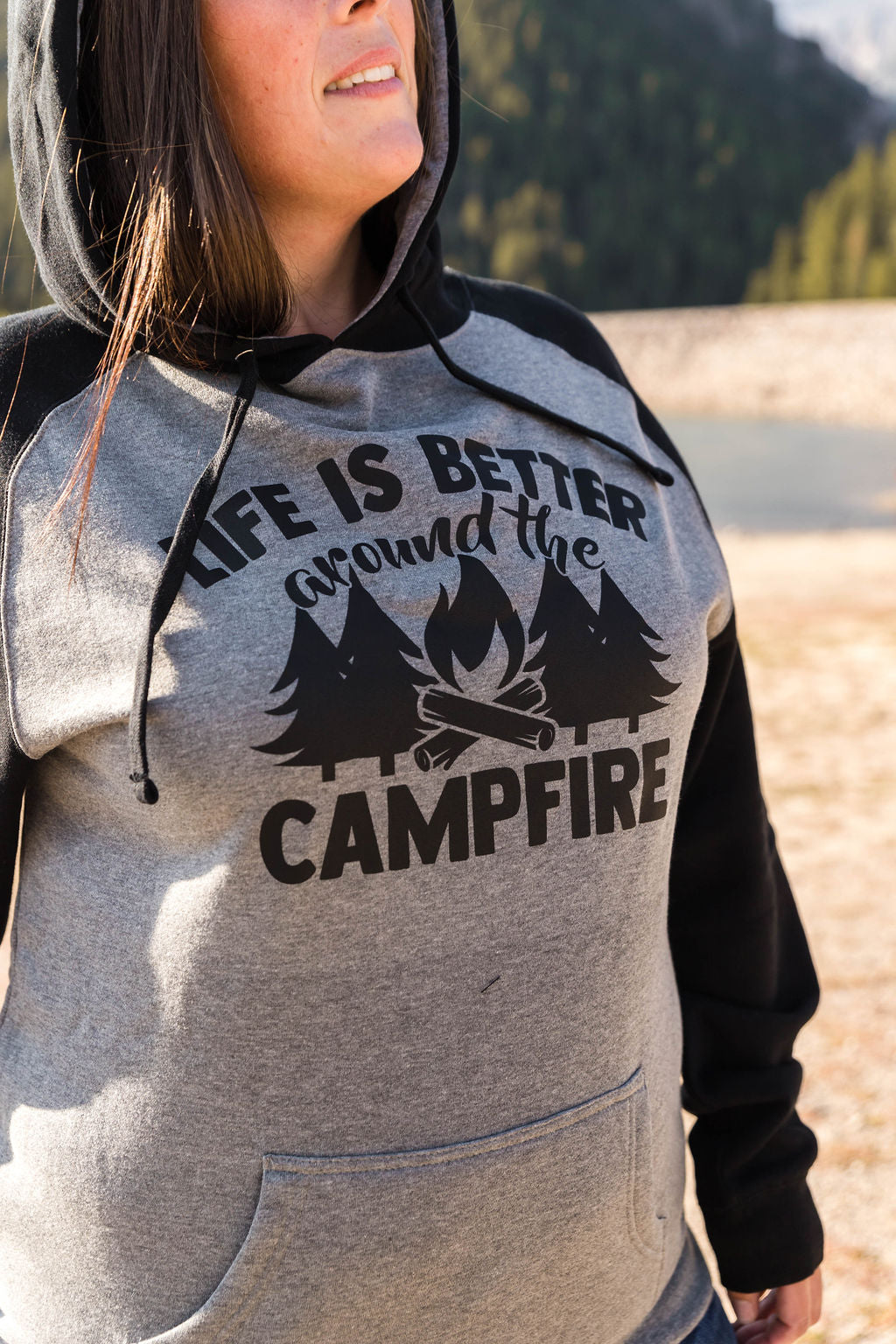 Campfire Hoodie - Black/Gray