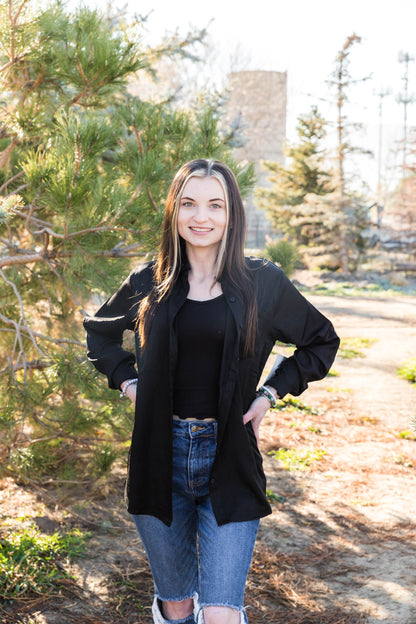 Black Soul Chambray Button Down
