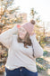 Metallic Rib Knit Pom Beanie