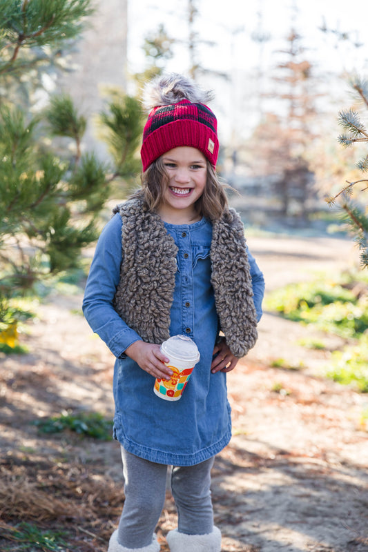 Buffalo Plaid Kids Beanie