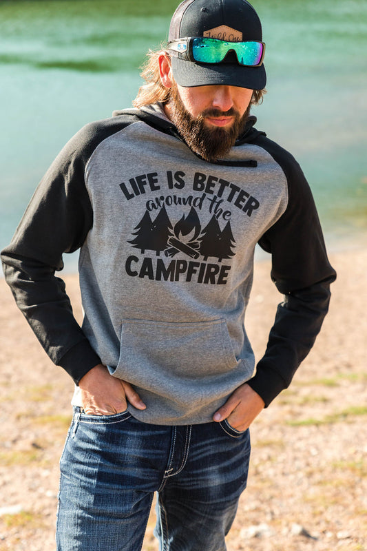 Campfire Hoodie - Black/Gray