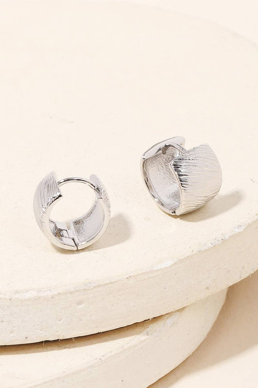 Silver Itty Bitty Huggie Earrings