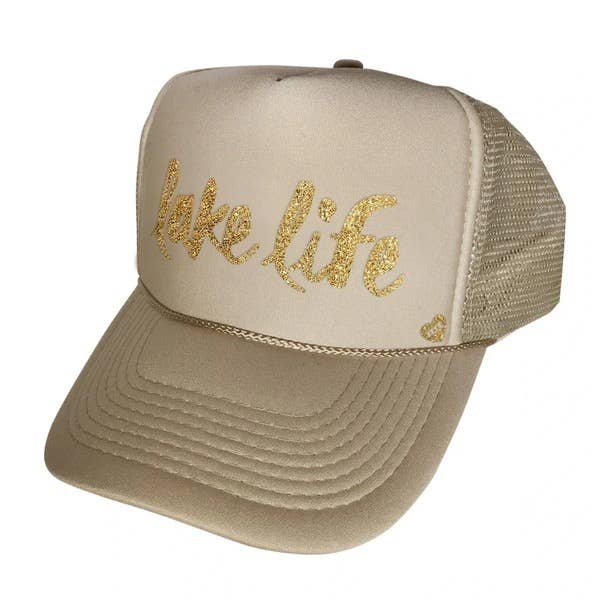 Lake Life Trucker Hat - Tan