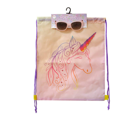 Kids Unicorn Sunglasses/Backpack Set