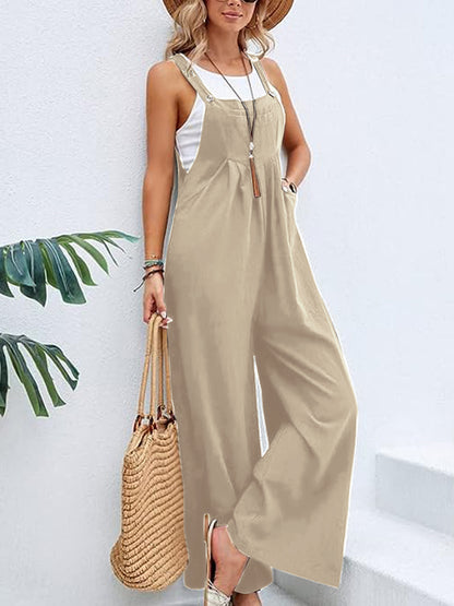 Autumn Leaves Wide Leg Overalls