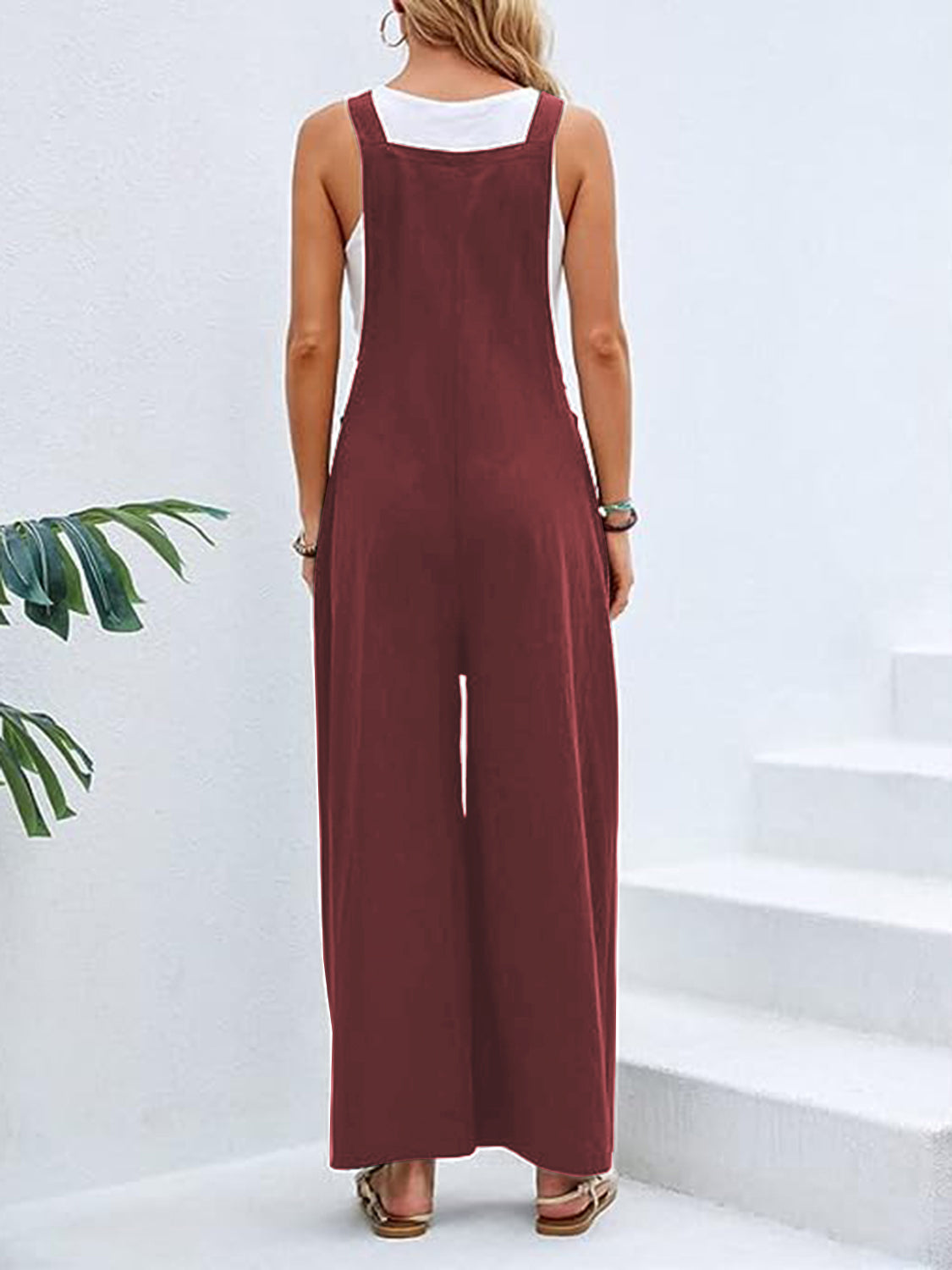 Autumn Leaves Wide Leg Overalls