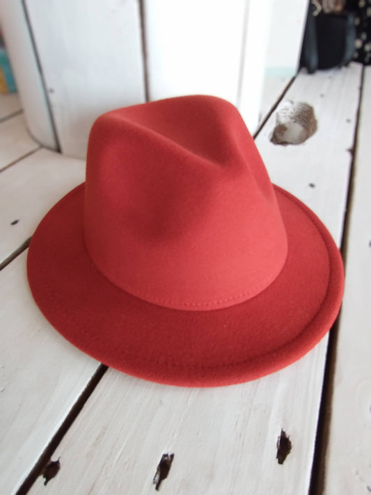 Kids Felt Fedora in Paprika