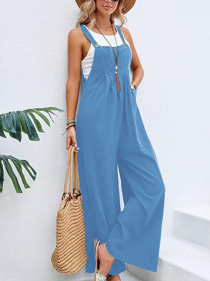 Autumn Leaves Wide Leg Overalls