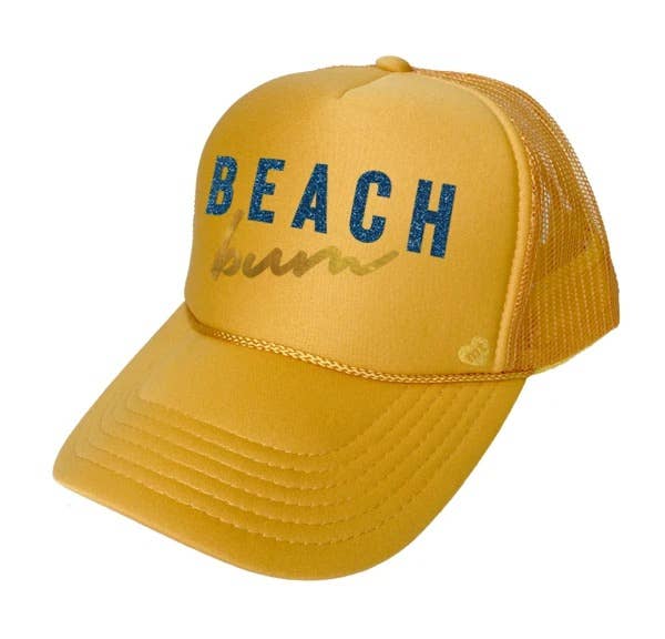 Beach Bum Trucker Hat - Yellow