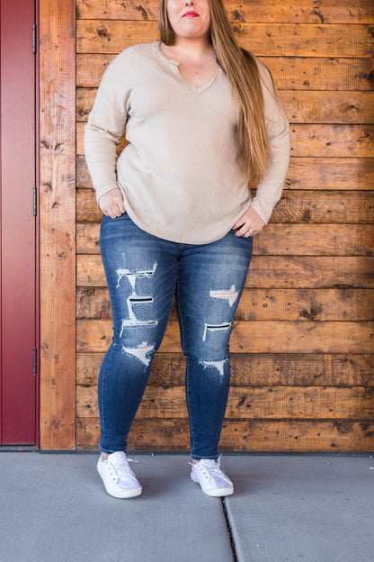 Gisselle Distressed Skinny Denim Jean