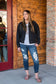 Gloria Distressed Mid Rise Skinny Denim Jean