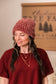 Raspberry Cream Chenille Beanie