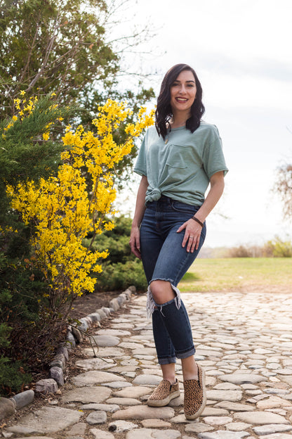 Sage Basic Over-sized Tee