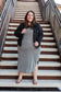 Now & Then Black Striped Maxi