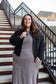 Now & Then Black Striped Maxi