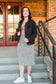 Snow Leopard Midi Skirt